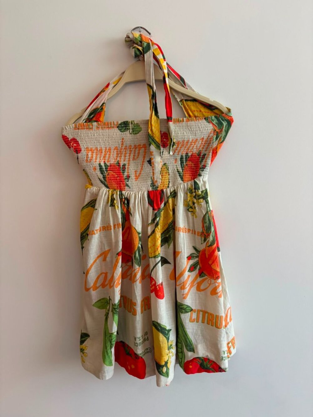 BDG Urban Outfitters Fruit Print Halter Babydoll Top | Medium | Cottagecore